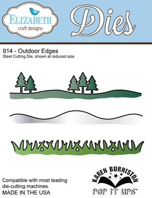 Ножи - бордюры от Elizabeth Craft Designs - Outdoor Edges: трава, сугробы, ландшафт, длина 14,4 см