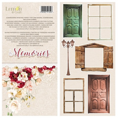 Набір паперу для скрапбукінгу Lemoncraft - Memories, 15.2х30.5 см, елементи для вирізання