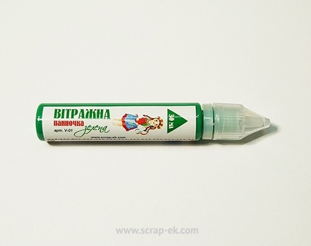 Витражная краска от ТМ ЕК, зеленая