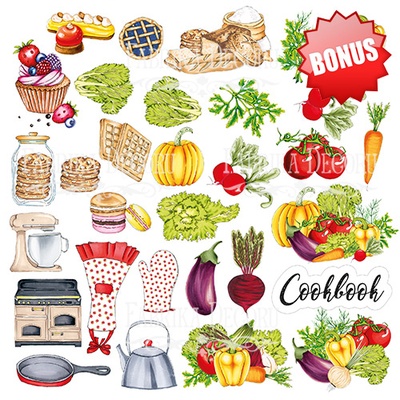 Набор скрапбумаги - Soul Kitchen, 20х20 см, Фабрика Декора