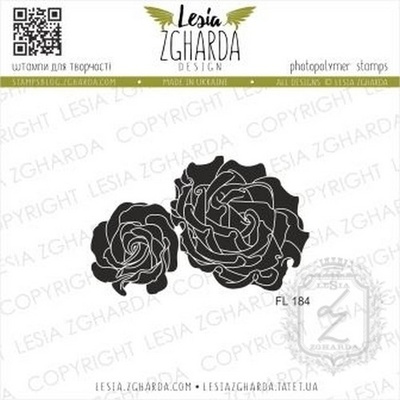 Акриловый штамп Lesia Zgharda Троянди FL184, 5,5*3,5см