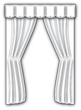 Нож для вырубки от Poppystamps - Plush Curtains