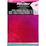 Набор термотрансферных глиттерных листов Tulip® Fashion Glitter® Shimmer Transfer Sheets, 22х28 см, красный, синий, зеленый, черный, 4 листа