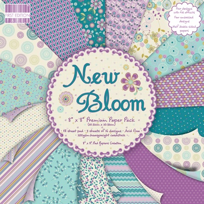 Набор бумаги для скрапбукинга First Edition - New Bloom, 48 листов, размер 20х20см.