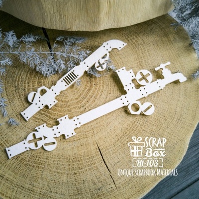 Чипборд ScrapBox - Бордюр трубы (2шт) Ht-103