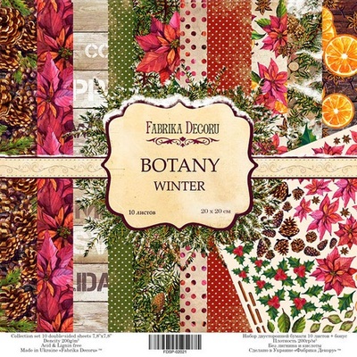 Набор бумаги 20Х20 Botany winter, ТМ Фабрика Декору