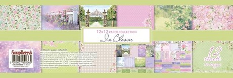 Набор бумаги для скрапбукинга от ScrapBerry's - Цветущий Сад, ENG, 12 листов, 30,5х30,5 см, 190 гр/м, односторняя