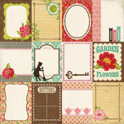 Лист двусторонней скрапбумаги от Echo Park Paper - This and That Cards