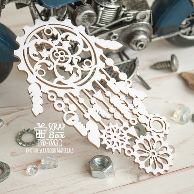 Чипборд ScrapBox - Узорная шестеренка в виде ловца снов Ht-083