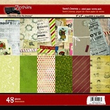 Набор бумаги 7Gypsies - Santas Journey - Paper Pack, 15х15 см, 24 листа, двусторонняя