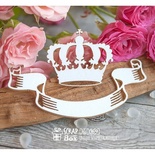 Чипборд ScrapBox - корона с лентой Ho-069