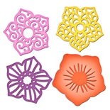 Набор ножей от Spellbinders - LAYERED FLOWERS , 4 шт.