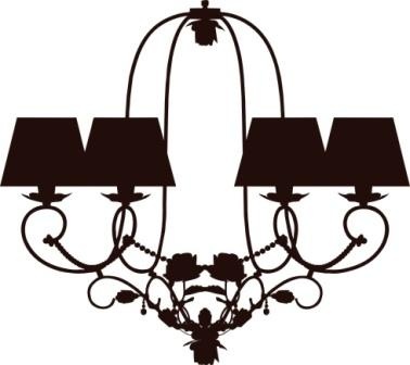 Акриловый штамп Chandelier 3 Люстра, размер 4,3 * 3,8 см