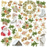 Лист с картинками для вырезания. Набор Awaiting Christmas, ТМ Фабрика Декору