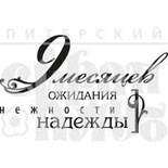 Акриловый штамп ''9 месяцев ожидания (мама)''