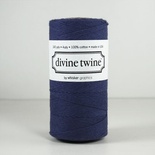 Хлопковый шнур от Divine Twine - Navy Solid, 1 мм, цвет синий, 1м