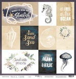 Лист односторонней бумаги от Scrapmir - Cards - Nautical Graphic, 30x30см