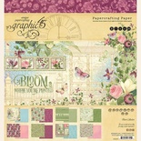 Набор скрапбумаги Graphic 45 - Bloom 8x8 Pad, 20х20 см, 24 листа