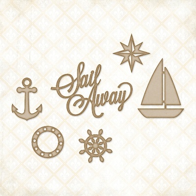 Чипборд Blue Fern Studios - Sail Away