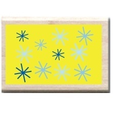 Резиновый штамп Studio G - Снежинки, 5.5х3.5 см, на деревянном блоке