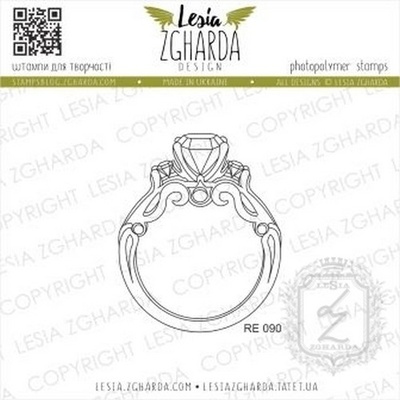 Акриловый штамп Lesia Zgharda Обручка RE090, 4,1*5см