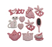 Набор декоративных пуговиц Dress It Up - MM Little Girl