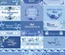 Набор бумаги для скрапбукинга от ScrapBerry's - Сапфировые мечты (6 + 2) УКР, 30,5х30,5 см, 190 гр/м