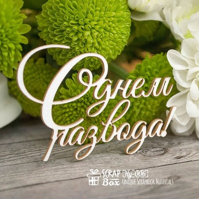 Чипборд ScrapBox - Надпись С днем развода Hy-006