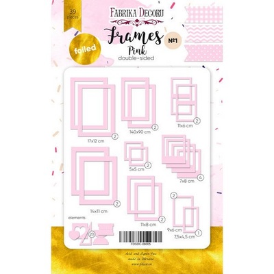 Набор рамок с фольгированием №1 Pink 39шт, ТМ Фабрика Декору