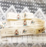 Лента от Thailand -  Lovely Girl Ridding Horse Print Cotton Ribbon Label String, 1 метр