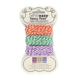 Набор шнурочков от We R Memory Keepers - Sew Easy Fancy Floss Bakers Twine - Secondary, 3 шт.