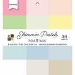 Набор кардстока DCWV Shimmer Pastels Solid, 15х15 см, 36 листов, с блеском