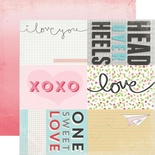 Лист скрапбумаги от Echo Park - Journaling Cards - Head Over Heels, 30х30 см