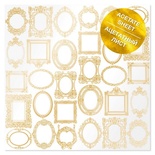 Ацетатный лист с фольгированием Golden Frames 30,5х30,5 см, ТМ Фабрика Декора