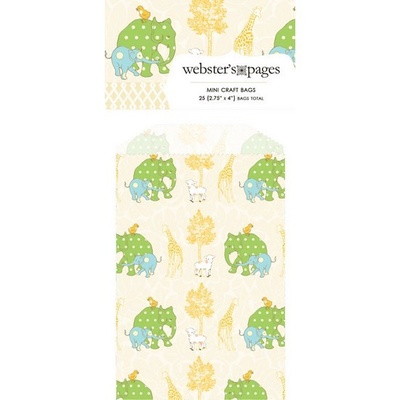 Конвертик Webster's Pages - Bulk Mini Bag Small Elephants, размер 10х7 см, 1 шт.