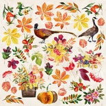 Лист с картинками для вырезания Botany autumn 20х20 см, ТМ Фабрика Декора