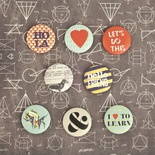 ЦЕНА СНИЖЕНА! Деревянные пуговицы Prima - School Memories - Flair Buttons