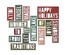 Лезвие от Sizzix - Tim Holtz - Thinlits Die Set 16PK - Holiday Words 2 - Block by Tim Holtz, 15 штук
