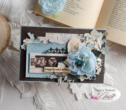 Набор цветов Royalty flowers Голубой микс, ТМ Iris, 8 шт