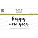 Акриловый штамп Lesia Zgharda TA174 Happy new year, размер 4.6х2.7 см