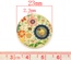 Деревянная пуговица Multicolor Flower B10665, диаметр 23 мм, 1 шт.