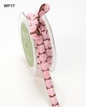 Лента CHENILLE/CENTER DOT, цвет BROWN/PINK, ширина 9,5мм, длина 90см