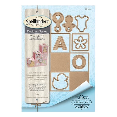 Ножи от Spellbinders – Shapeabilities Baby Step Block Card Etched Dies Thoughtful Expressions by Marisa Job