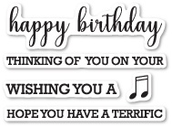 Набор штампов от Memory Box - Birthday Sentiments, 5 штук