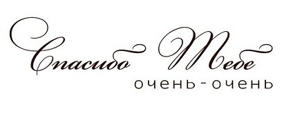 Акриловый штамп Text Stamp TRU015 Спасибо тебе, размер 7,8 * 2,3 см