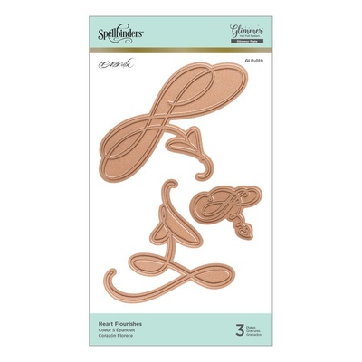 Пластины для фольгирования от Spellbinders - Heart Flourishes