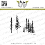 Акриловый штамп Lesia Zgharda FL230 Carpathian Pines, 3 шт., размер набора 10х10 см