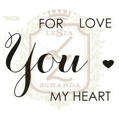 Набор акриловых штампов Lesia Zgharda TA026 FOR YOU MY HEART, 5 штук