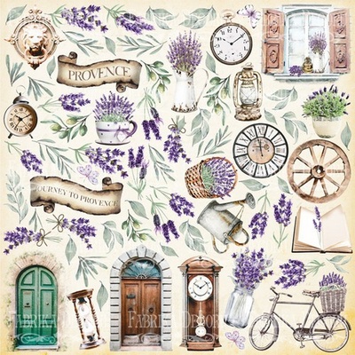 Лист с картинками для вырезания Journey to Provence, ТМ Фабрика Декора