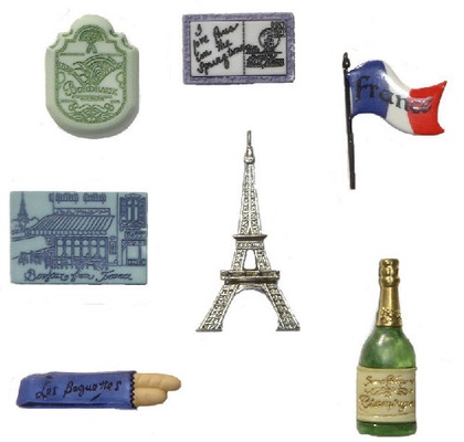 Набор декоративных пуговиц Dress It Up - France